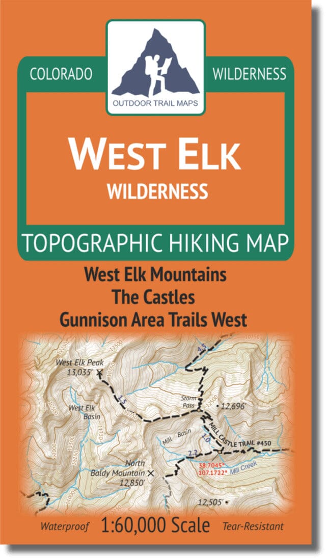 West Elk Wilderness | Outdoor Trail Maps LLC carte de randonnée Outdoor Trail Maps LLC