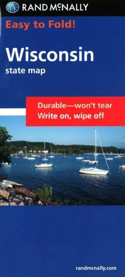 Wisconsin, carte facile à plier | Rand McNally carte routière Rand McNally