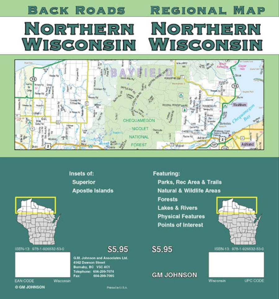 Wisconsin, Northern | GM Johnson Road Map 