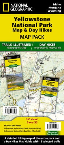 Yellowstone National Park Map & Day Hikes (lot de cartes) | National Geographic carte de randonnée National Geographic