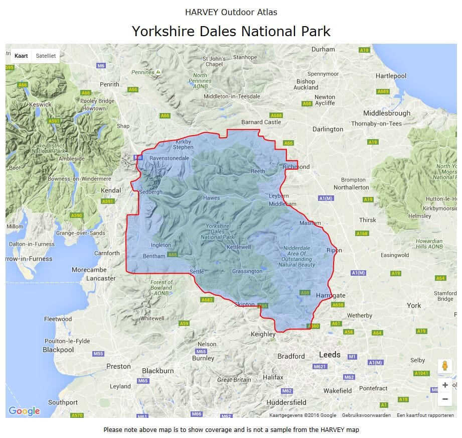 Yorkshire Dales outdoor atlas | Harvey Maps - Outdoor atlas carte pliée Harvey Maps 